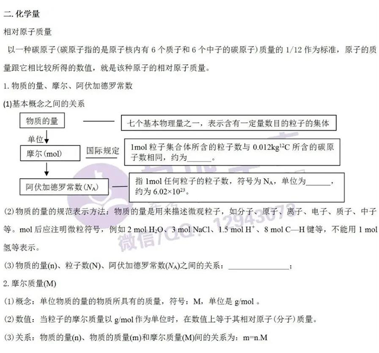 每日一练｜化学-化学量
